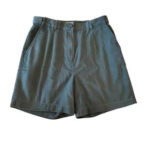 L.L. Bean Original Fit Shorts Women’s 10 Teal Blue Chino Bermuda Cotton Classic